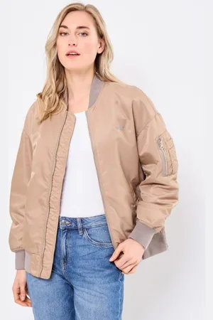 Schott NYC Bomber Femme Long Zippe Cote