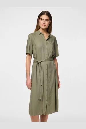 Pieces® PCPIA 2/4 MIDI SHIRT DRESS WVN NOOS