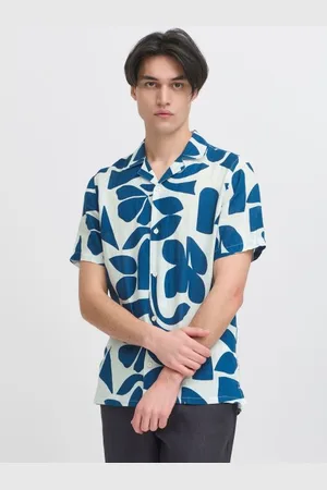 Casual Friday CFWESTON SS RC printet linen shirt