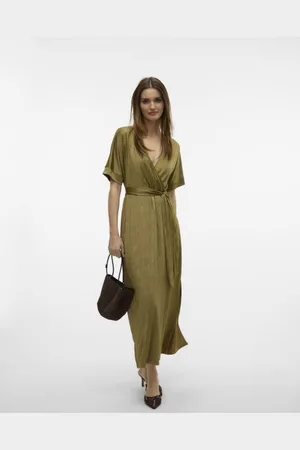 VERO MODA VMCABINA C/S V-NECK 7/8 DRESS JRS LCS