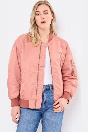 Schott NYC Bomber Femme Long Zippe Cote