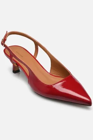Rivecour Slingback n°412 - Cuir vernis - Rouge