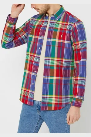 Ralph Lauren Chemise ML Oxford Custom Fit en Tartan