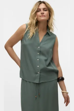 VERO MODA VMMYMILO SL V-NECK SHIRT WVN GA