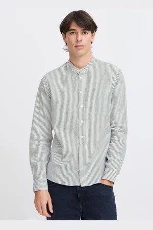 Casual Friday CFANDREW LS striped linen mix shirt