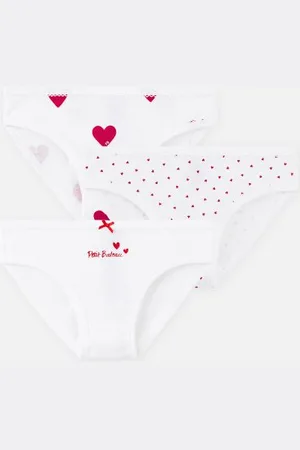 Petit Bateau Lot de 3 Culottes Coeur