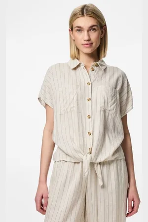Pieces® PCPIA SS TIE SHIRT WVN NOOS