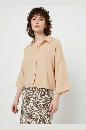 VERO MODA Vmnatali Crop Shirt Wvn Noos