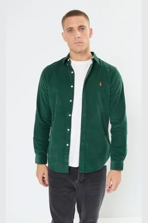 Ralph Lauren Chemise slim coton velours milleraies