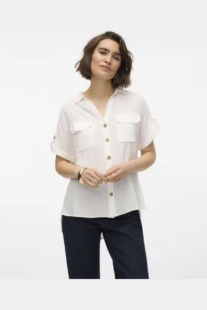 VERO MODA VMBUMPY SS SHIRT WVN GA NOOS