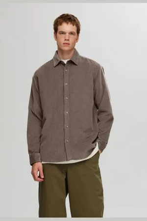 SELECTED Slhregowen-Cord Shirt Ls Noos
