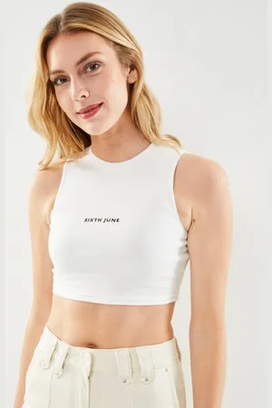 Sixth June RIBBED TANK TOP SJ LOGO