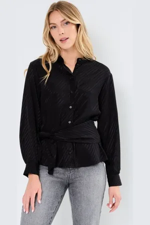 SELECTED SLFCASSIA LS SCARF SHIRT B