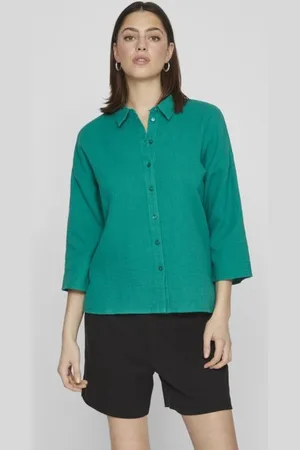 VILA Nia Button 3/4 Shirt - Noos