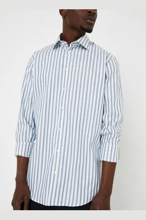 SELECTED Slhslimethan-Dob Stripe Shirt Ls B Noos