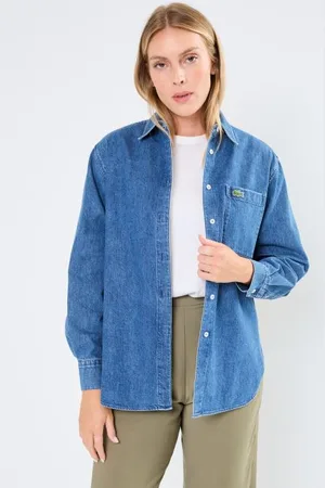 Lacoste Chemise en denim oversize avec poche poitrine