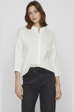 VILA Nia Button 3/4 Shirt - Noos