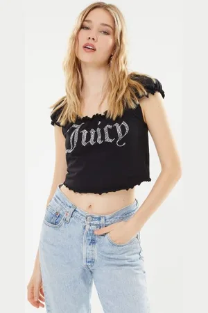 Juicy Couture Brodie Square Neck Lettuce Tank top