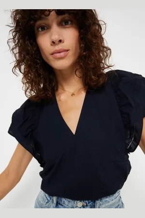 Tommy Hilfiger Co Sateen Frill Blouse Slvls