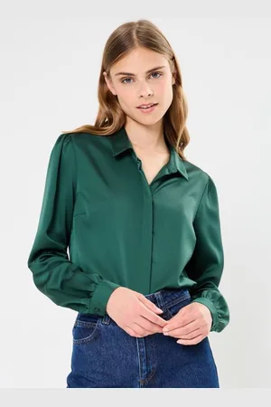 VILA VIELLETTE SATIN L/S SHIRT - NOOS