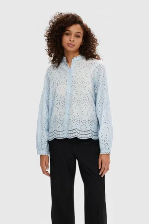 SELECTED Slftatiana L/S Embr Shirt Noos
