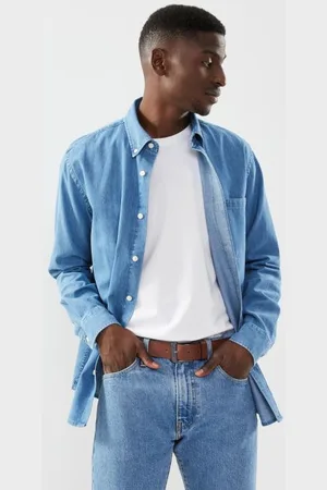 SELECTED Slhregrick-Denim-New Shirt Ls Noos