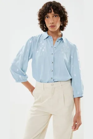 Pieces® PCKARYN 3/4 EMBROIDERY SHIRT
