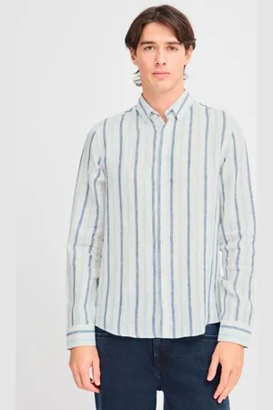 Casual Friday CFDYLAN LS BD striped linen shirt