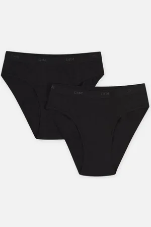 Dim Slip Basic Coton Les Pockets Fille - Lot de 2