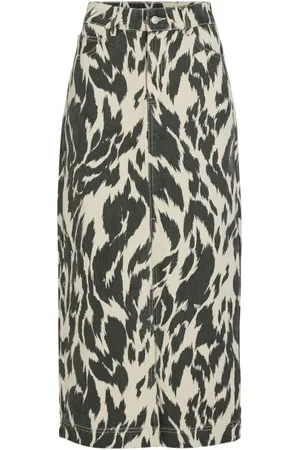 VILA ROUNOVA RW MIDI DENIM SKIRT