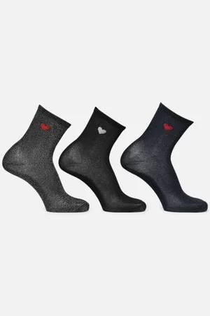 Pieces® Pcnolia Lurex Socks 3-Pack Kac Fc