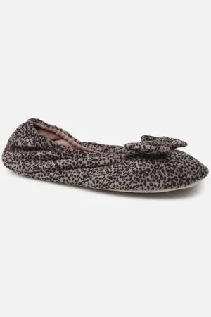 Isotoner Ballerine Velours – Grand Nœud W