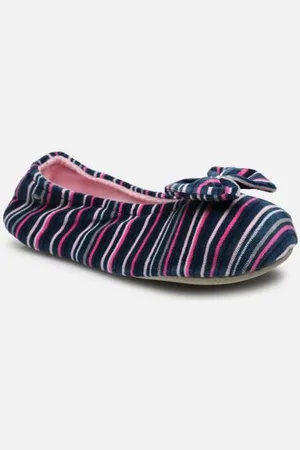 Isotoner Ballerine Velours – Grand Nœud W