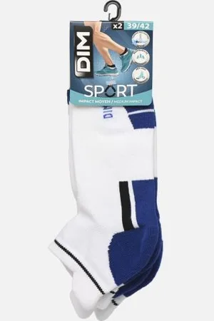Dim Socquettes Courtes Sport Impact Moyen Homme - Lot de 2