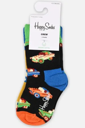 Happy Socks 2-Pack Kids Car Sock