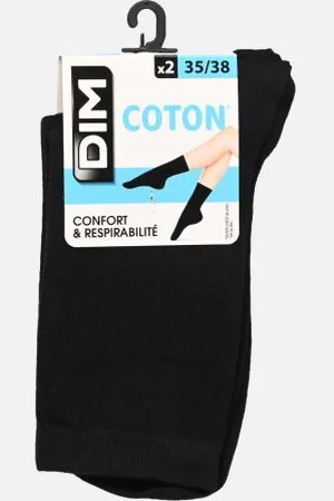Dim Coton Mi-Chaussettes X2