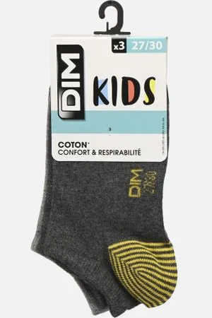 Dim Socquettes Courtes Coton Style Mix & Match Enfant - Lot de 3