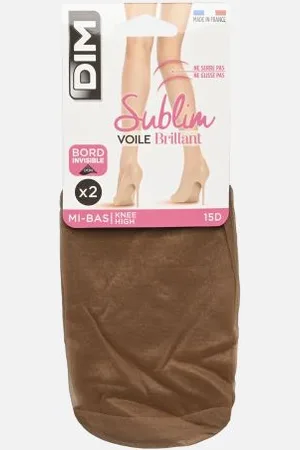 Dim Sublim Voile Brillant Mi-Bas 15D X2