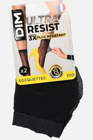Dim Ultra Resist Socquettes Transparentes 20D