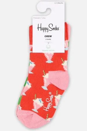 Happy Socks 2-Pack Kids Milkshake Sock