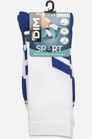 Dim Mi-Chaussettes Sport Impact Moyen Homme - Lot de 2