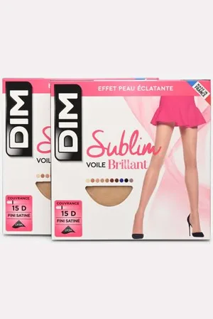 Dim Sublim Voile Brillant Collant 15D - Lot de 2