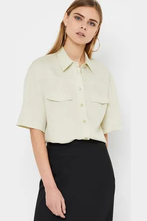 Calvin Klein Tencel Ss Blouse