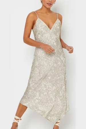 Calvin Klein Viscose Marble Print Slip Dress
