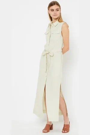 Calvin Klein Tencel Sleeveless Shirt Dress