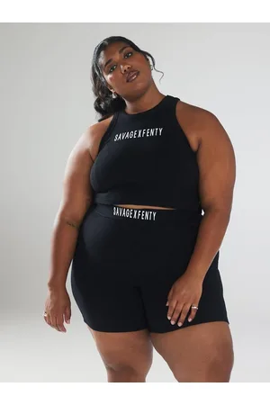 Savage X Fenty Essential Heavy Rib Cropped Logo Tank