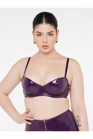 Savage X Fenty Leather Tease Vinyl Low-Cut Balconette Bra