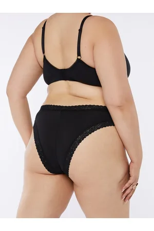 Savage X Fenty Cotton Essentials Lace-Trim Cheeky Panty