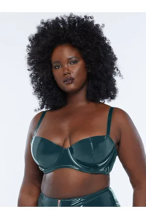 Savage X Fenty Leather Tease Vinyl Low-Cut Balconette Bra