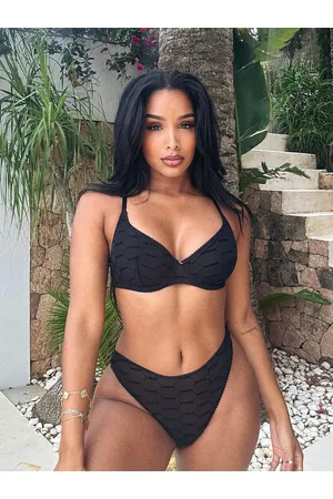 Savage X Fenty Flocked Logo Unlined Demi Bra